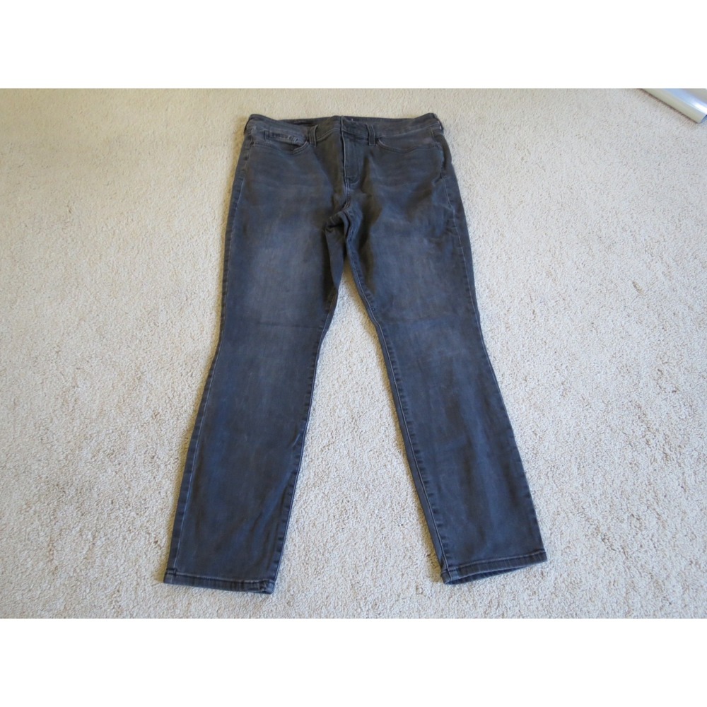 NYDJ Ami Skinny Jeans Women 14 Gray Denim Stretch Pants